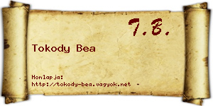 Tokody Bea névjegykártya
